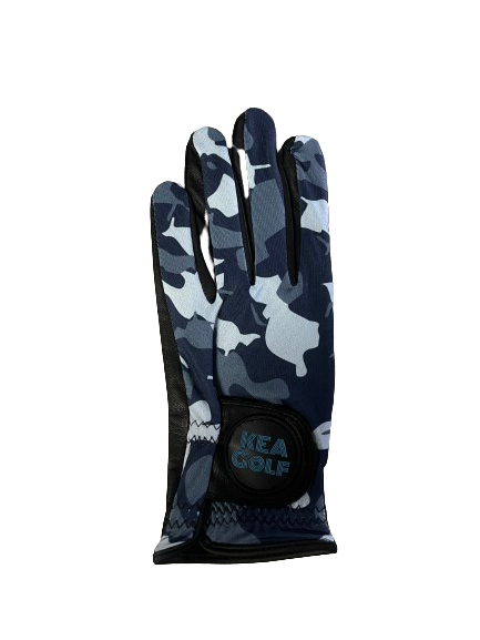 Introducing our 2024 premium KEA Golf Cabretta Leather Golf Gloves. Crafted to perfection, each glove is adorned with our iconic KEA Golf on the tab. Available in both classic white and blue camo, our gloves cater to both left and right handed golfers in sizes medium, large, and extra large. Shown blue camo back hand